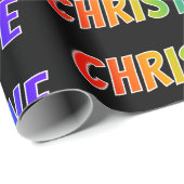 Rainbow Vorname "CHRISTINE"; Fun & Colorful Geschenkpapier (Rolleneckpunkt)