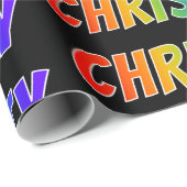 Rainbow Vorname "CHRISTY"; Fun & Colorful Geschenkpapier (Rolleneckpunkt)