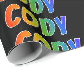 Rainbow Vorname "CODY"; Fun & Colorful Geschenkpapier (Rolleneckpunkt)