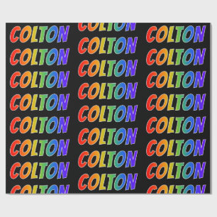 Rainbow Vorname "COLTON"; Fun & Colorful Geschenkpapier