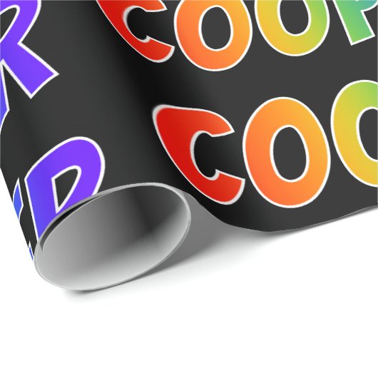 Rainbow Vorname "COOPER"; Spaß & Farben Geschenkpapier (Rolleneckpunkt)
