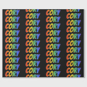 Rainbow Vorname "CORY"; Spaß & Farben Geschenkpapier (Flach)
