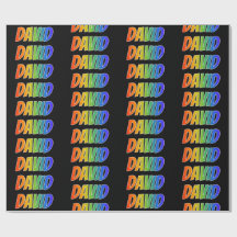 Rainbow Vorname "DAVID"; Fun & Colorful
