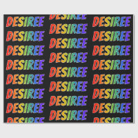 Rainbow Vorname "DESIREE"; Fun & Colorful