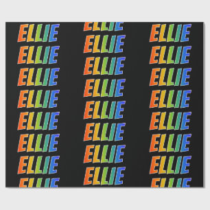 Rainbow Vorname "ELLIE"; Fun & Colorful Geschenkpapier
