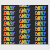 Rainbow Vorname "EMILY"; Fun & Colorful Geschenkpapier (Flach)
