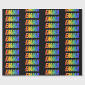 Rainbow Vorname "EMMA"; Fun & Colorful Geschenkpapier (Flach)