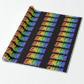 Rainbow Vorname "EMMA"; Fun & Colorful Geschenkpapier (Ungerollt)