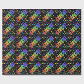 Rainbow Vorname "EZEKIEL" + Sterne Geschenkpapier (Flach)