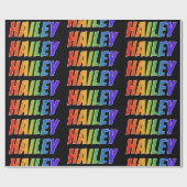 Rainbow Vorname "HAILEY"; Fun & Colorful Geschenkpapier (Flach)