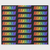 Rainbow Vorname "HANNAH"; Fun & Colorful Geschenkpapier (Flach)