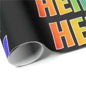 Rainbow Vorname "HEIDI"; Fun & Colorful Geschenkpapier (Rolleneckpunkt)