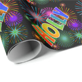 Rainbow Vorname "HOLLY" + Feuerwerk Geschenkpapier (Rolleneckpunkt)