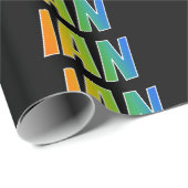 Rainbow Vorname "IAN"; Fun & Colorful Geschenkpapier (Rolleneckpunkt)