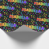 Rainbow Vorname "ISABELLA" + Sterne Geschenkpapier (Ecke)