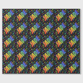 Rainbow Vorname "JADE" + Sterne Geschenkpapier (Flach)