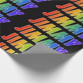 Rainbow Vorname "JIMMY"; Fun & Colorful Geschenkpapier (Ecke)