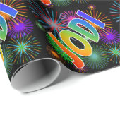 Rainbow Vorname "JODI" + Feuerwerk Geschenkpapier (Rolleneckpunkt)