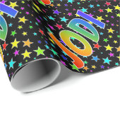 Rainbow Vorname "JODI" + Sterne Geschenkpapier (Rolleneckpunkt)
