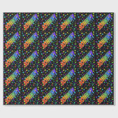 Rainbow Vorname "JOHNNY" + Sterne Geschenkpapier (Flach)