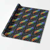 Rainbow Vorname "JOHNNY" + Sterne Geschenkpapier (Ungerollt)