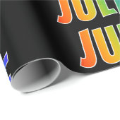 Rainbow Vorname "JULIE"; Fun & Colorful Geschenkpapier (Rolleneckpunkt)