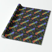 Rainbow Vorname "KATHERINE" + Sterne Geschenkpapier (Ungerollt)