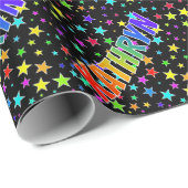 Rainbow Vorname "KATHRYN" + Sterne Geschenkpapier (Rolleneckpunkt)