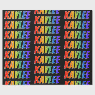 Rainbow Vorname "KAYLEE"; Fun & Colorful Geschenkpapier