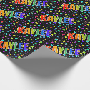 Rainbow Vorname "KAYLEE" + Sterne Geschenkpapier