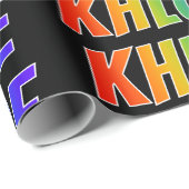 Rainbow Vorname "KHLOE"; Fun & Colorful Geschenkpapier (Rolleneckpunkt)