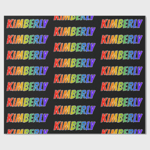 Rainbow Vorname "KIMBERLY"; Fun & Colorful Geschenkpapier