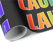 Rainbow Vorname "LAURA"; Fun & Colorful Geschenkpapier (Rolleneckpunkt)