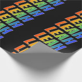 Rainbow Vorname "LEAH"; Fun & Colorful Geschenkpapier (Ecke)