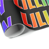 Rainbow Vorname "LILLIAN"; Fun & Colorful Geschenkpapier (Rolleneckpunkt)