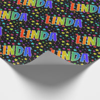 Rainbow Vorname "LINDA" + Sterne