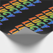 Rainbow Vorname "LUCY"; Fun & Colorful Geschenkpapier (Ecke)