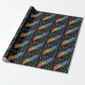 Rainbow Vorname "MALLORY" + Sterne Geschenkpapier (Ungerollt)