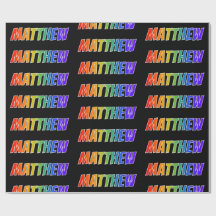 Rainbow Vorname "MATTHEW"; Fun & Colorful