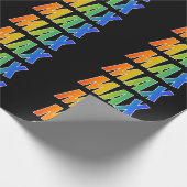 Rainbow Vorname "MAX"; Fun & Colorful Geschenkpapier (Ecke)
