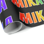 Rainbow Vorname "MIKAYLA"; Fun & Colorful Geschenkpapier (Rolleneckpunkt)