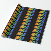 Rainbow Vorname "MILA"; Fun & Colorful Geschenkpapier (Ungerollt)