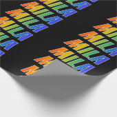 Rainbow Vorname "MILA"; Fun & Colorful Geschenkpapier (Ecke)