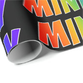 Rainbow Vorname "MINDY"; Fun & Colorful Geschenkpapier (Rolleneckpunkt)