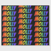Rainbow Vorname "MOLLY"; Fun & Colorful Geschenkpapier (Flach)
