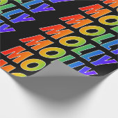 Rainbow Vorname "MOLLY"; Fun & Colorful Geschenkpapier (Ecke)