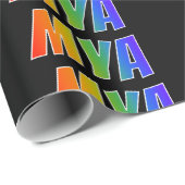 Rainbow Vorname "MYA"; Fun & Colorful Geschenkpapier (Rolleneckpunkt)
