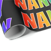 Rainbow Vorname "NANCY"; Fun & Colorful Geschenkpapier (Rolleneckpunkt)