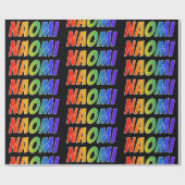 Rainbow Vorname "NAOMI"; Fun & Colorful Geschenkpapier (Flach)