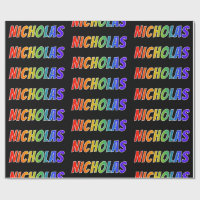 Rainbow Vorname "NICHOLAS"; Fun & Colorful